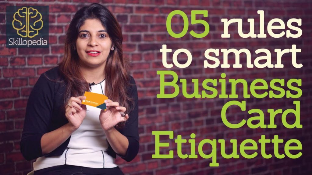5 rules to smart business card etiquette - Personality Development Video