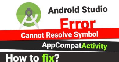 How to fix cannot resolve symbol AppCompatActivity - Android Studio
