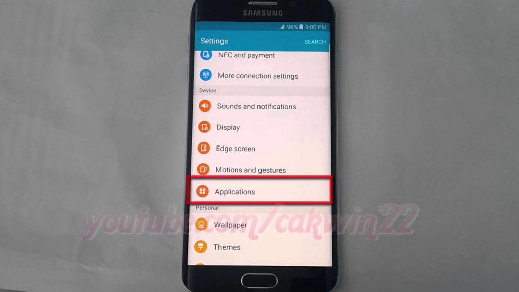 Android Lollipop : How to sort application manager by name or size on Samsung Galaxy S6