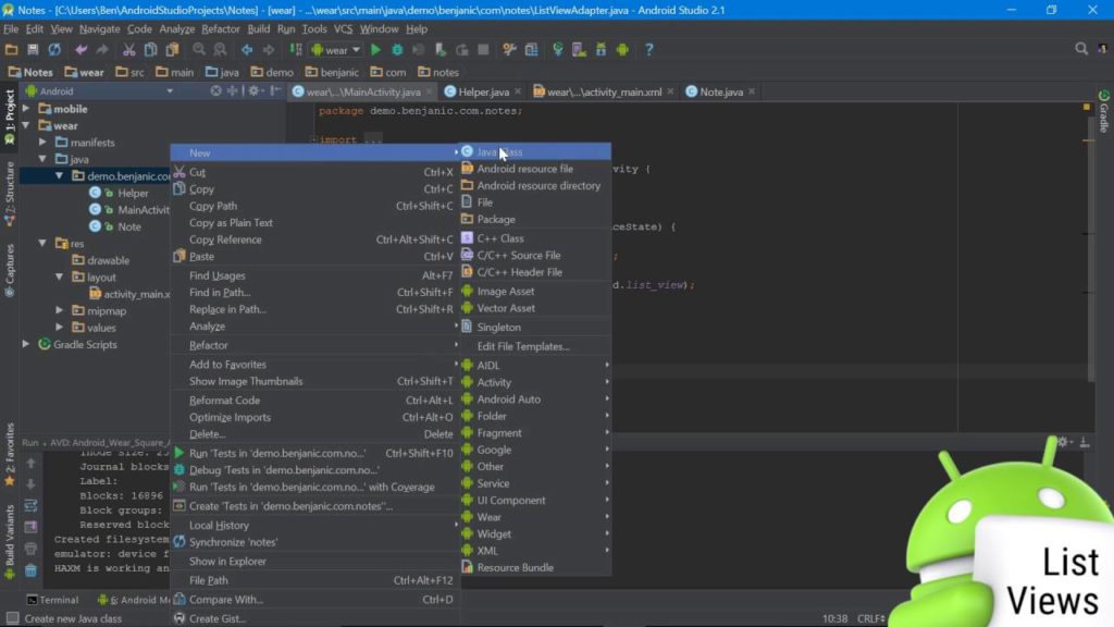 Android Wear Tutorial: Notes App