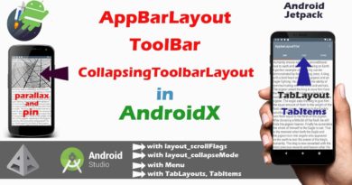 AppBarLayout in Androidx | Toolbar | collapsingtoolbarlayout android studio | Android Jetpack