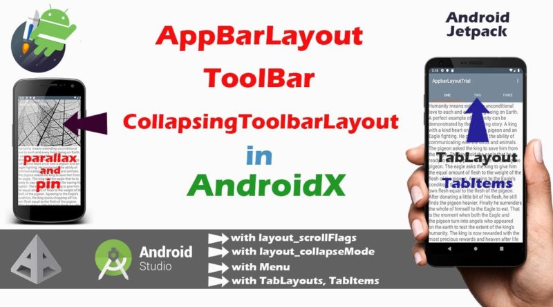 AppBarLayout in Androidx | Toolbar | collapsingtoolbarlayout android studio | Android Jetpack