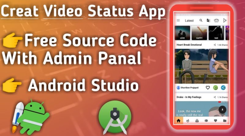 🔥Free Video Standing App Supply Code |Android Studio| Free Supply Code| 1