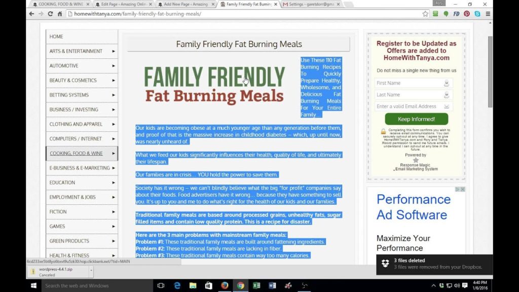 Complete Step by Step "Link Posting" Blogging Site Set Up PART 2