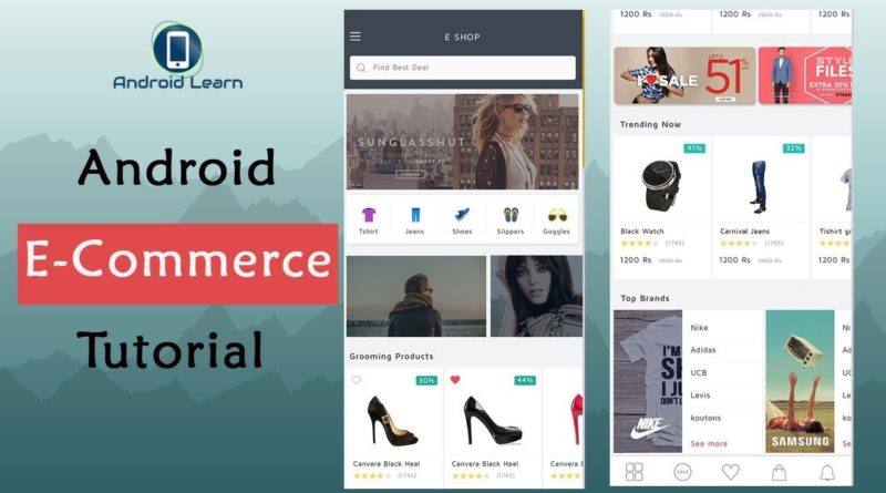 How to make E-Commerce app in android studio