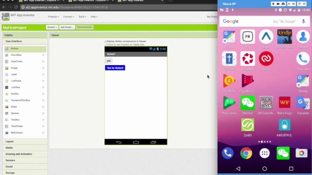 MIT App Inventor Basic Setup: Connect Your Android Phone using Wifi