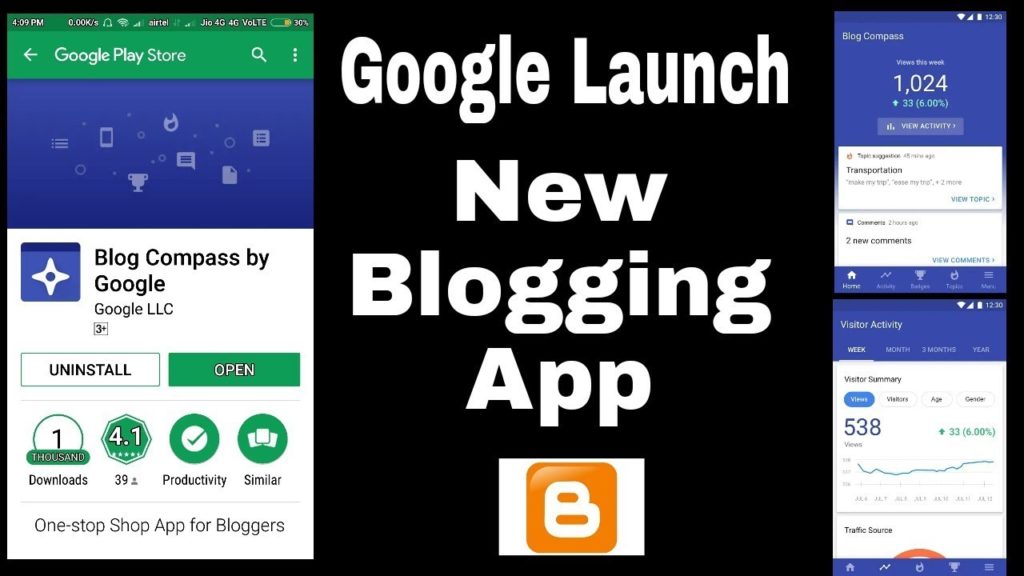 New Blogging App Launch By Google #blogger #Wordpress