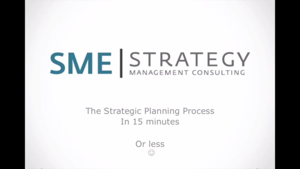 The steps of the strategic planning process in under 15 minutes