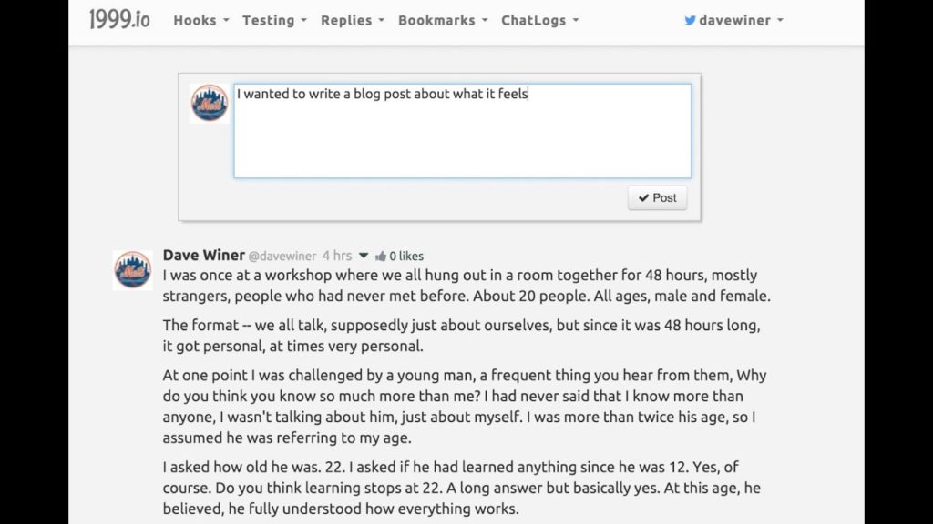 Demo of my new blogging software