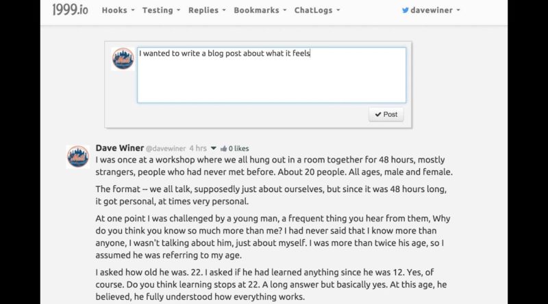 Demo of my new blogging software