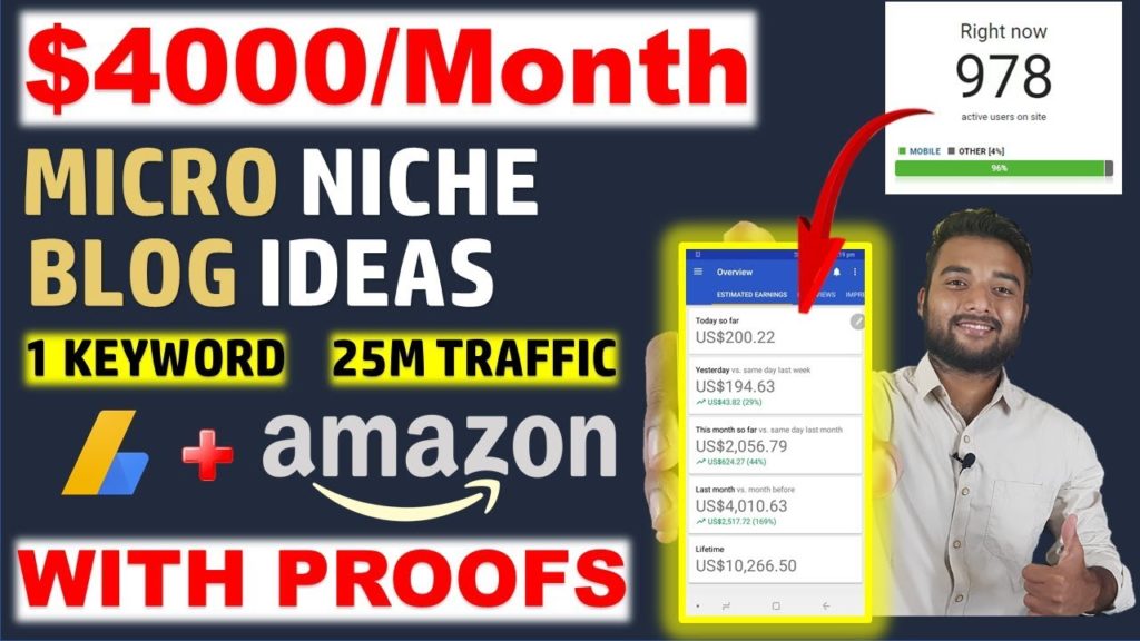 Earn $4000/Month From MICRO NICHE BLOGGING WEBSITE TOPICS/IDEAS & Case Study