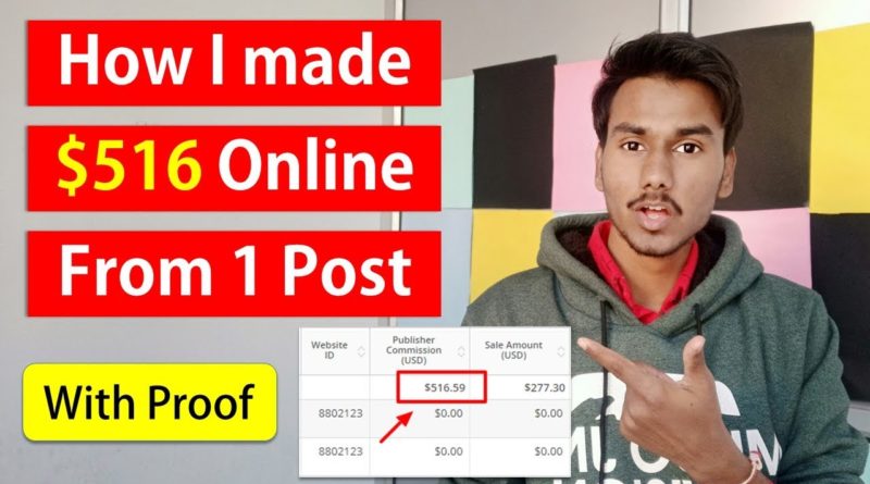 How I made $516 kind 1 Weblog Submit 🤑 Make Cash Running a blog in India with Proof 1
