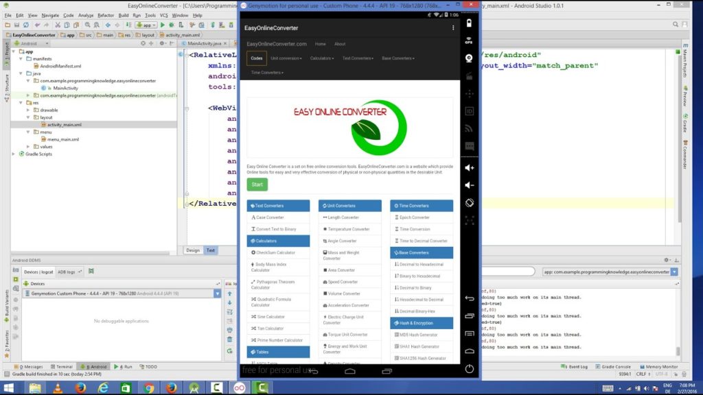 How to Convert a Website into Android Application using Android Studio