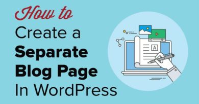 How to Create a Separate Page for Blog Posts in WordPress