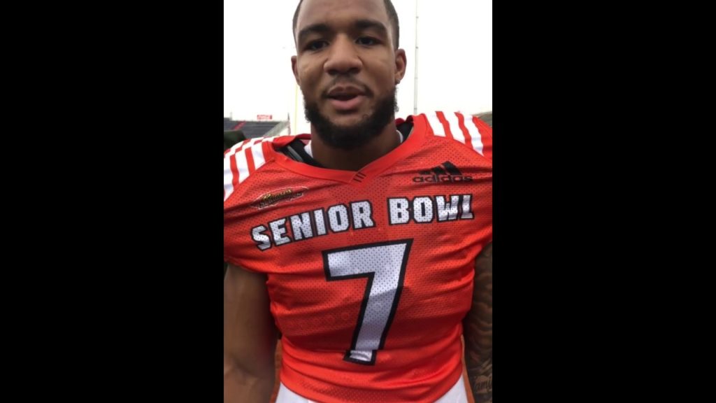 Oshane Ximines talks to Blogging the Boys | Senior Bowl 2019