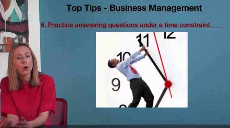 Top Tips -  VCE Business Management