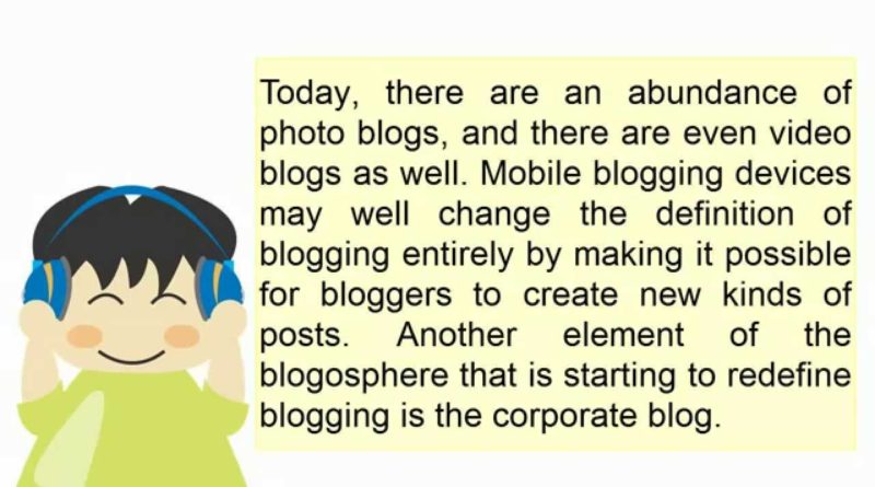 What The Definition of Blogging