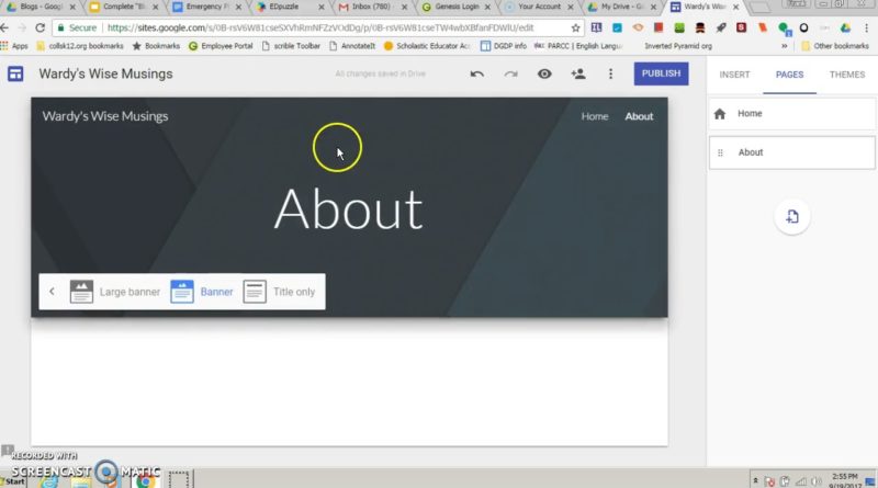 Blogging with google Sites