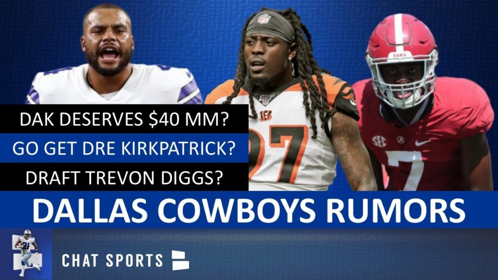 Cowboys Rumors: Dre Kirkpatrick? Draft Trevon Diggs? Dak Worth $40 MM? 3-4 Defense? Chidobe Awuzie?