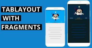 Create and Design a TabLayout with Fragments Android studio tutorial