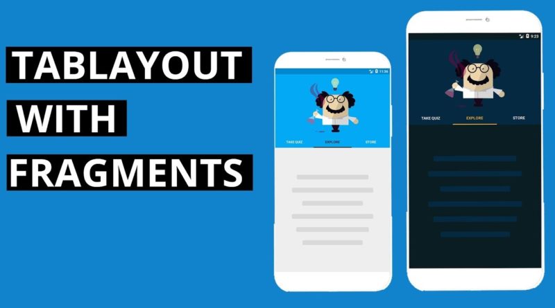 Create and Design a TabLayout with Fragments Android studio tutorial