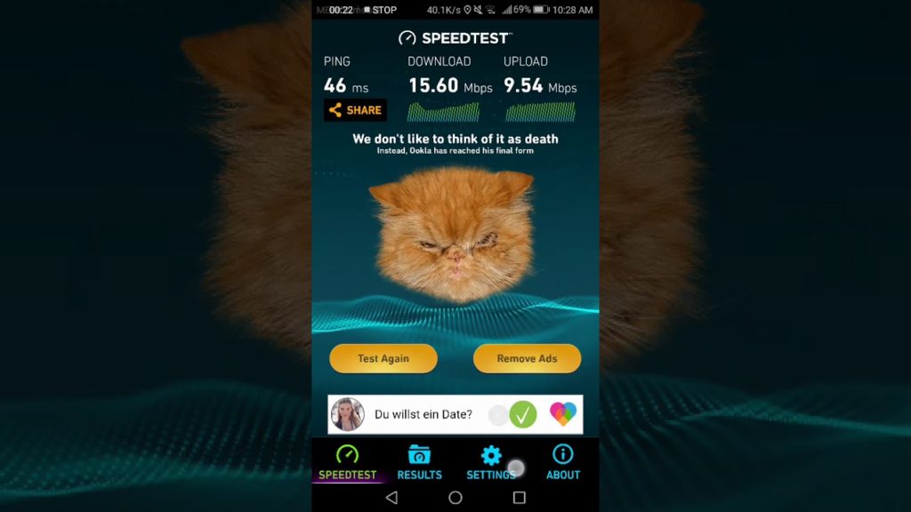 Creepy easter egg in the speedtest.net android app