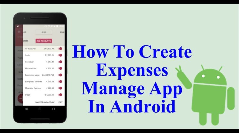 Expense Manager Android App Project | Android Projects Source Code Download | College Project