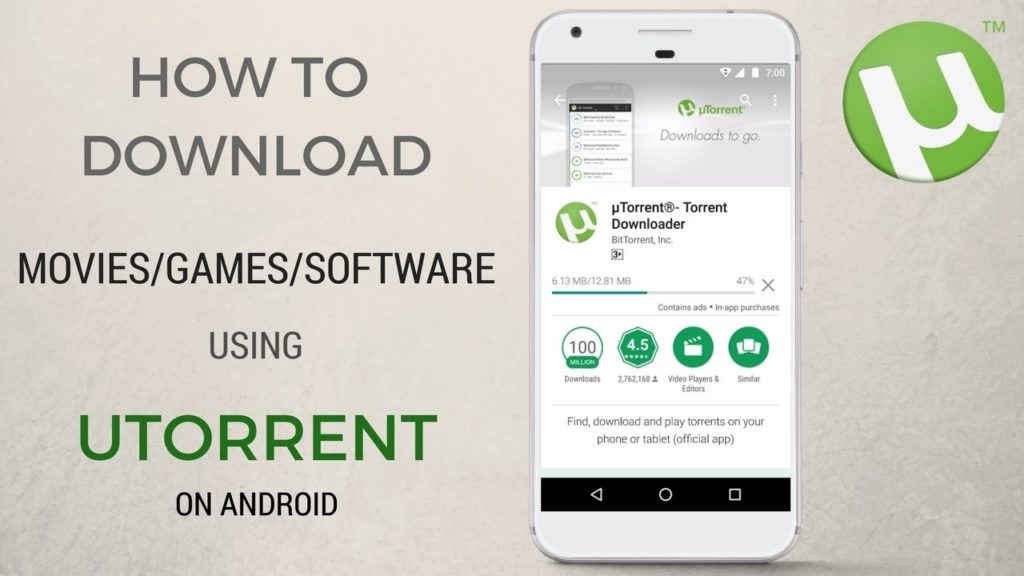 How To Download Movies For Free On Android Phones/Tablet Using uTorrent 2017