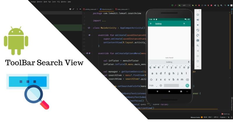 How to Implement and use Searchview in Android toolbar (Kotlin and AndroidX)