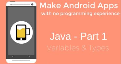 How to Make Android Apps - Java Programming Part 1