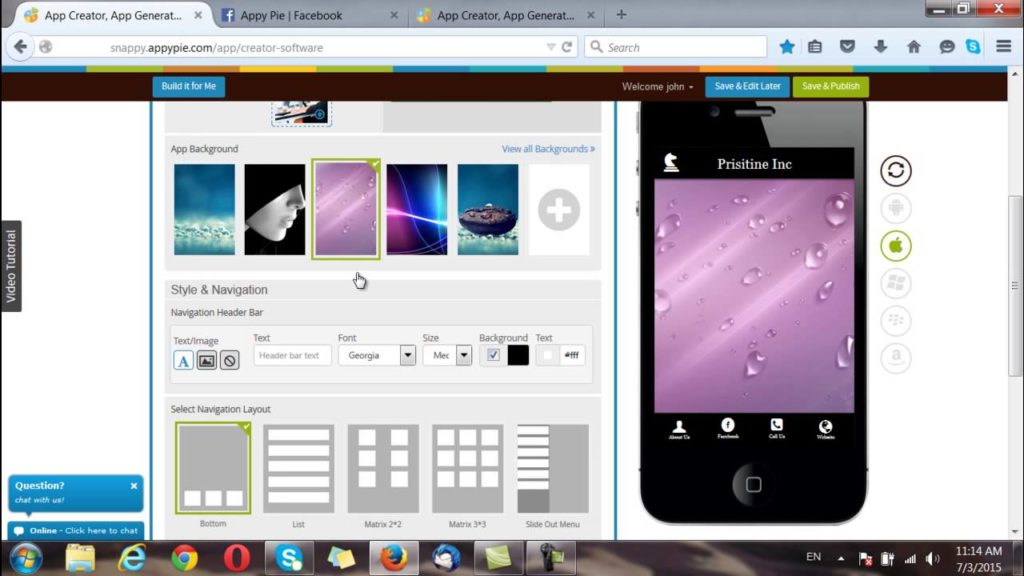 How to make an App for free with App Builder Appy Pie?
