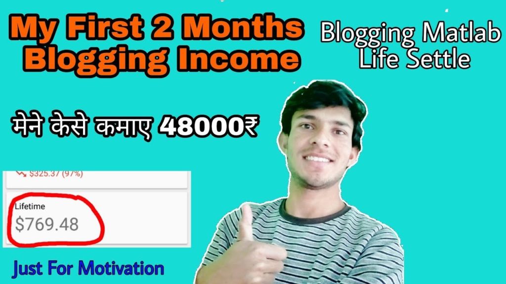 My First Income From Blogging Just For Motivation