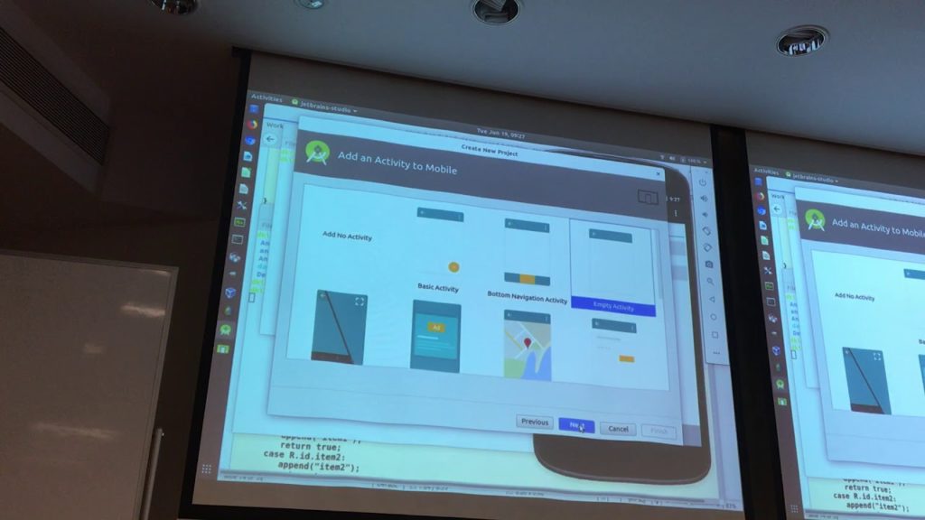SA46 - Android lesson 2 - AppCompatActivity / themes / layouts / solving emulator issues