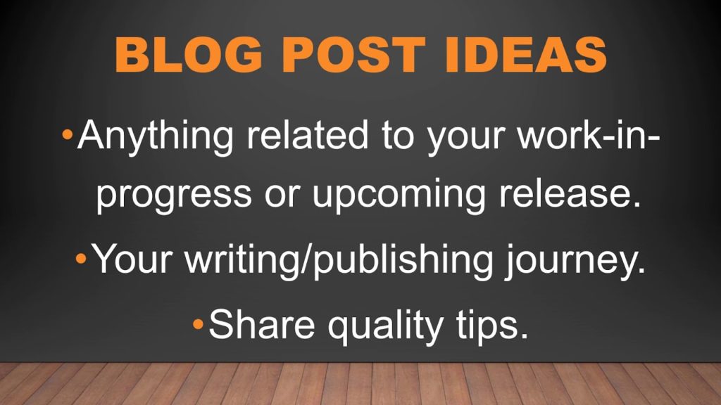 Blogging for Writers: A PowerPoint Presentation