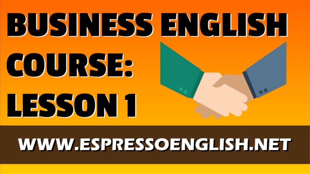 Business English Course - Lesson 1 - Essential Job Vocabulary