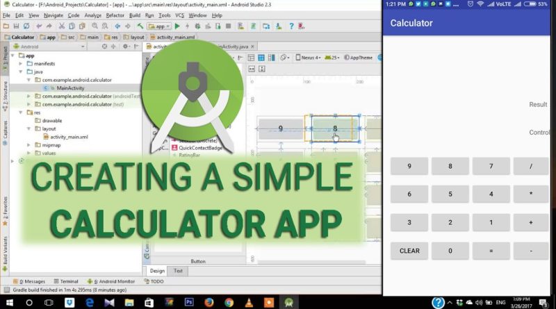Calculator App Tutorial E01 - Creating a Simple Calculator Layout in Android Studio 2.3
