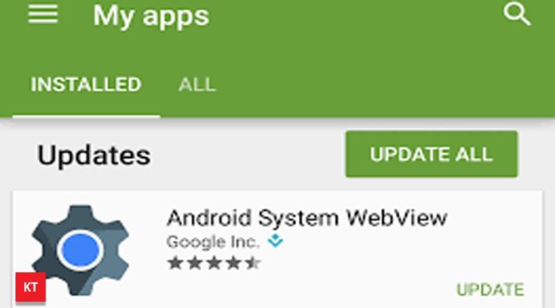 How I enabled and updated android system web view
