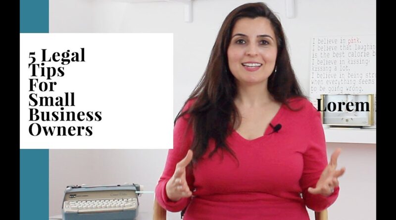 5 Legal Tips for Small Business Owners