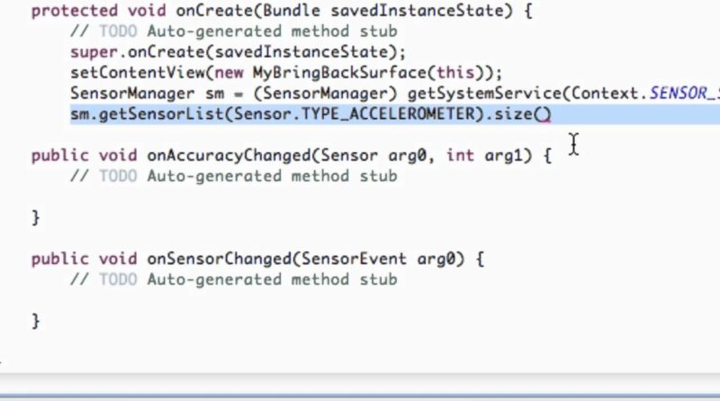 Android Application Development Tutorial - 126 - Setting up Sensor Manager