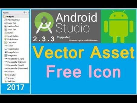 Android free vector icons. Android icons generator. Android Studio 2.3.3 support tutorial