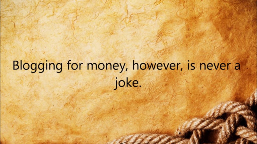 Blogging for Money