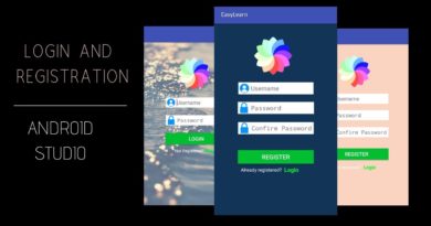 Create Login And Registration Screen In Android Using SQLite | App Development Tutorial- Part 1