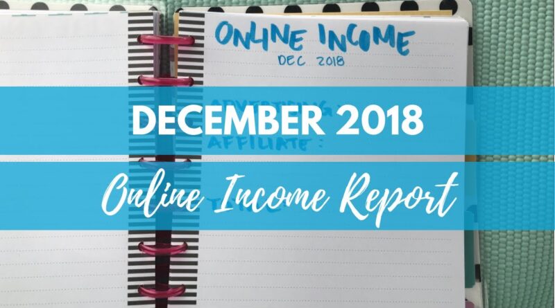 December Online Income Report
