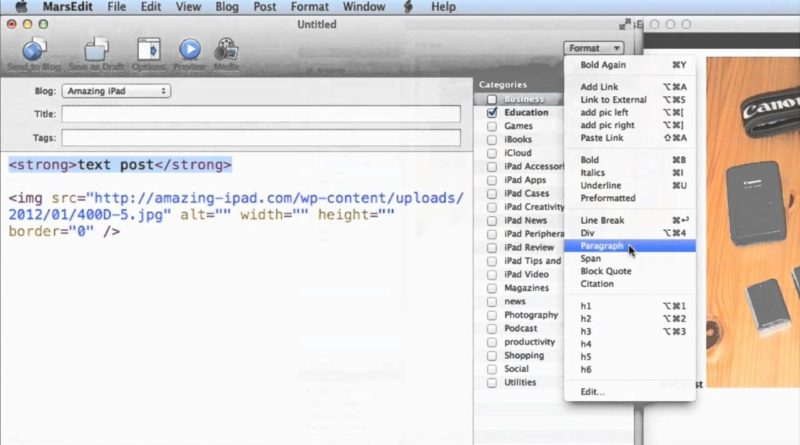Mac20Q MarsEdit Mac Blogging Software