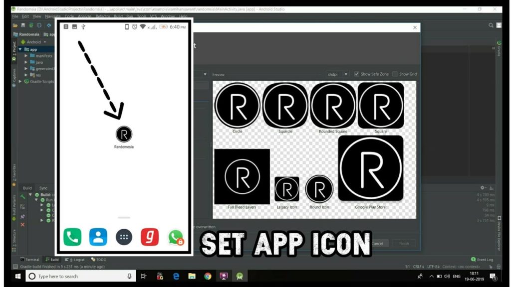 Set app icon - Android Studio Latest Version