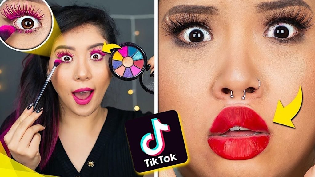 TESTANDO TRUQUES MALUCOS DE MAQUIAGEM DO TIK TOK | Blog das irmãs