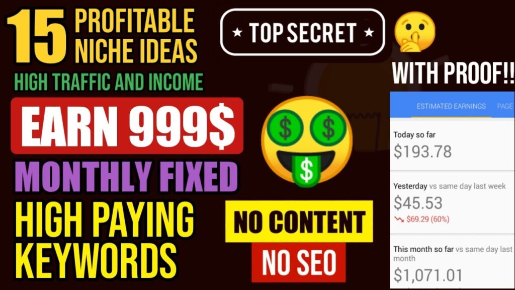 15 Best Blogging Niche Ideas | No Content - No SEO | Get Huge Traffic & Earn Money Online in 2020