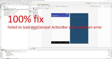 Android Tutorial - Failed to load AppCompat ActionBar with unknown error