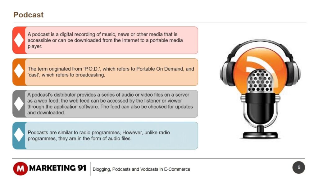 Blogging, Podcasts and Vodcasts