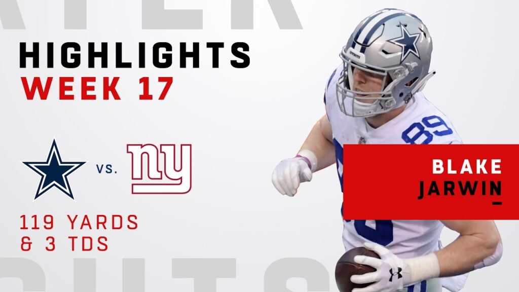 Cowboys TE Blake Jarwin Snags 3 TDs vs. NYG!